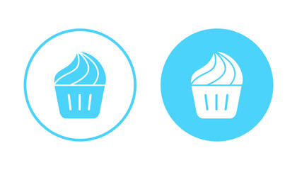 Cup cake icon vector. Cup cake sign and symbol
