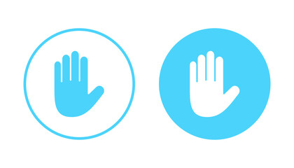 Hand icon vector. hand sign and symbol. palm