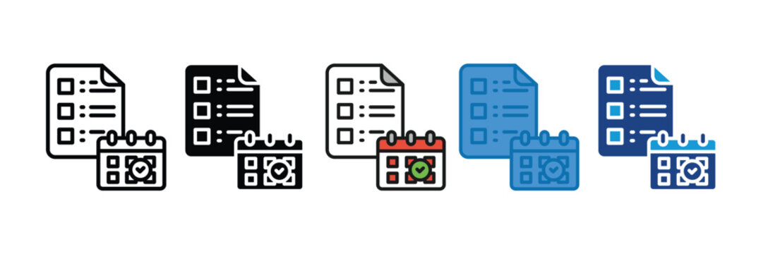 Annual Report  Icon Set Multiple Style Collection