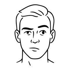 Flirty Wink Man Face | One eye winking, smile on lips, playful and charming.