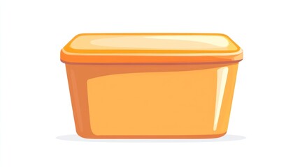 Orange plastic food container