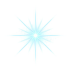Fototapeta premium Blue transparent light lens flares special effect