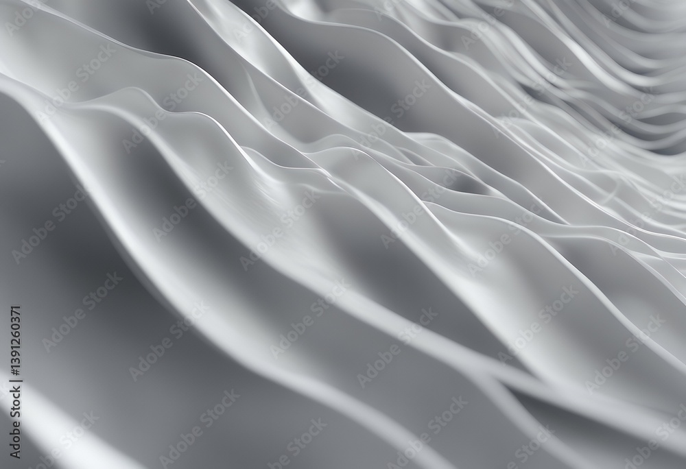 Wall mural dot white gray wave light technology texture background abstract big data digital concept 3d renderi