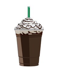 Mocha Latte Chocolate Drink Beverage Vector