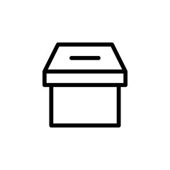 Donation box icon. collection box, or ballot box. Perfect for use in websites, apps, or print materials related to charity, voting, and collections.