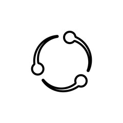 circular arrows icon. Simple and clean design representing process, cycle, flow, or rotation. Suitable for infographics, websites, app interfaces, and presentations