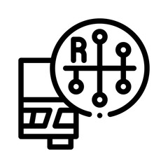 gear shift line icon