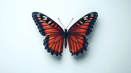 Obraz premium An artistic photographic illustration of a vibrant colorful butterfly image