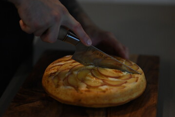 The sweet and delicious apple pie melts in your mouth.