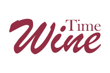 ゆっくりワインを楽しむ特別な時間をイメージした、ワイン・タイムWine Timeのロゴマーク
