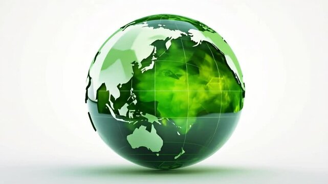 Green Planet: A radiant, emerald-hued representation of Earth. The image conveys a sense of environmental responsibility and a commitment to global preservation. 