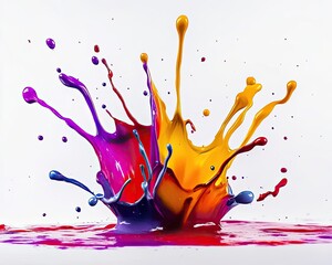 Vibrant paint splash in vivid colors.