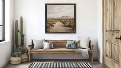 Desert landscape art, entryway decor