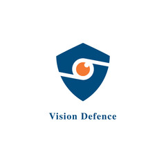 Shield Eye Design Logo Modern Protection Guard Company