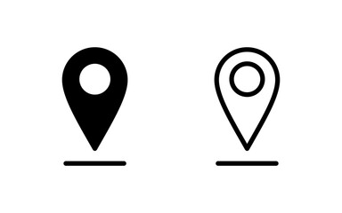 Pin icon vector illustration. Location sign and symbol. destination icon. map pin