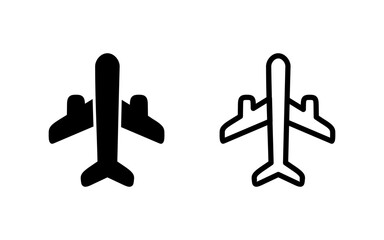Plane icon vector illustration. Airplane sign and symbol. Flight transport symbol. Travel sign. aeroplane