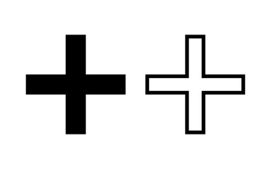 Fototapeta premium Plus Icon vector illustration. Add plus sign and symbol