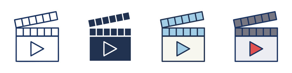 Video Icons Collection – Multiple Vector Styles Included