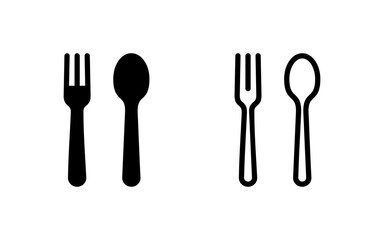 spoon and fork icon vector illustration. spoon, fork and knife icon vector. restaurant sign and symbol