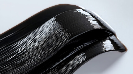 Hair styling techniques for glossy black hair salon tutorial modern close-up beauty care