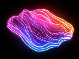 Abstract neon glow shape