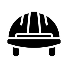 hard hat glyph icon