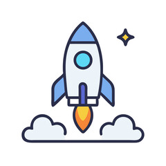 Startup Rocket Icon Design