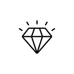 Diamond icon vector