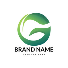 G green leaf gradient logo