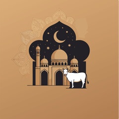 Eid ul Adha with animal background