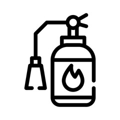 fire extinguisher line icon