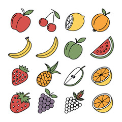 seamless pattern with fruits