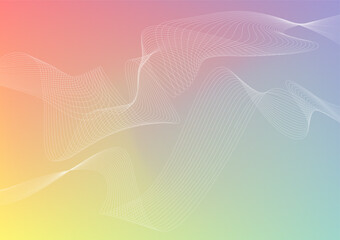 Abstract Wavy Lines and Gradient A minimalist composition showcasing flowing, dynamic lines and a soft gradient of colors, evoking a sense of fluidity and artistic expression.