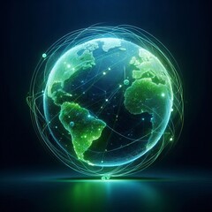 Environmental Sustainability and Eco Friendliness A stylized glo