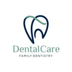 Tooth Dental Logo Design Vector Illustration