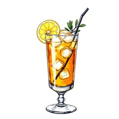 cocktail with lemon