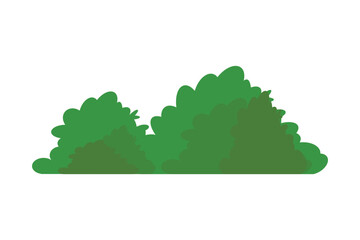 Bush icon. Simple green bush symbol isolated on a white background. Vector illustration.