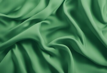 Fototapeta premium above green view copy wrinkled abstract background from space fabric up high wallpaper crumple topview texture colours