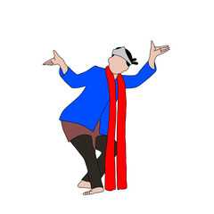 art, traditional, dance, dancer, culture, indonesian, indonesia, woman, beautiful, performance, asia, female, costume, asian, isolated, tradition, girl, balinese, festival, bali, dress, person, vector