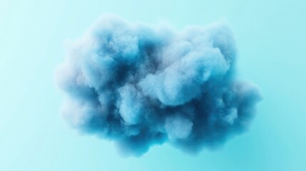 Light blue cloud formation against a pale teal background.  Dense, fluffy, wispy, textured cloud