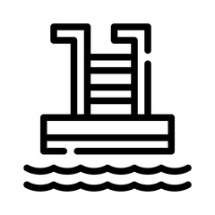 pool ladder line icon