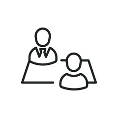 Interview thin line icons. Editable stroke and Perfect pixel on transparent background