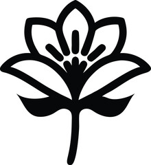 Elegant Alstroemeria Flower Logo for Branding and Design