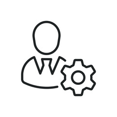 Management thin line icons. Editable stroke and Perfect pixel on transparent background