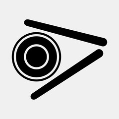 Icon sushi roll. Japan elements. Icons in glyph style. Good for prints, posters, logo, advertisement, infographics, etc.