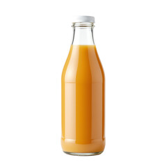 Fresh orange juice in a vintage glass bottle.