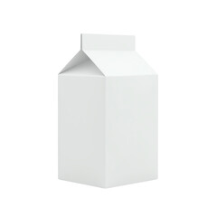 Plain white milk carton on a clean background.