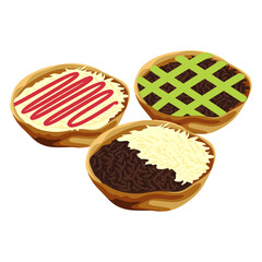 Close Up of Martabak Mini Indonesian Sweet Snack