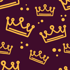 crown seamless pattern