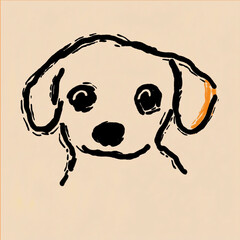 hand drawn dog